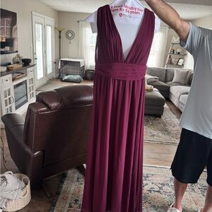 Lulu's Burgundy Maxi Dress